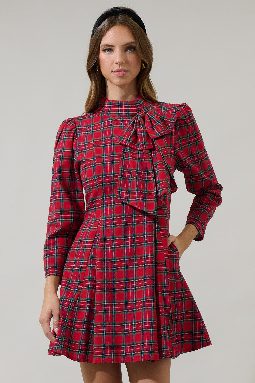 Mini plaid dress hot sale