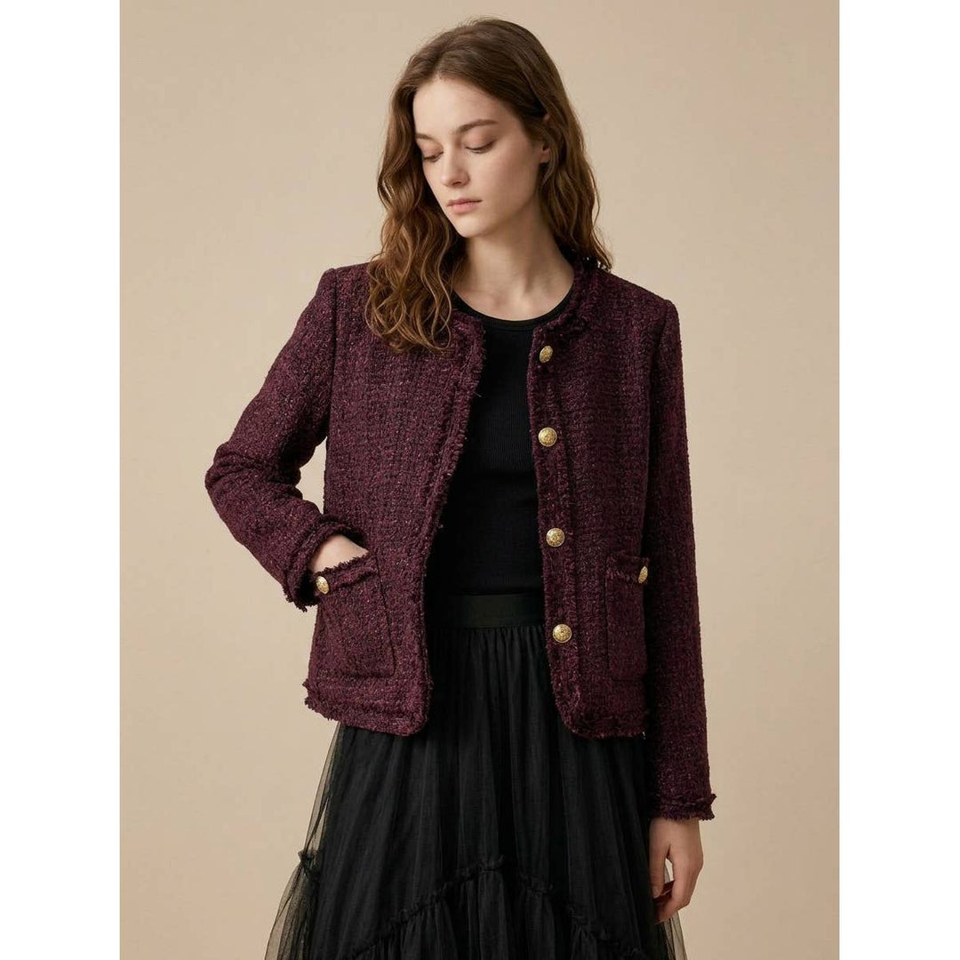 Bordeaux Tweed Jacket