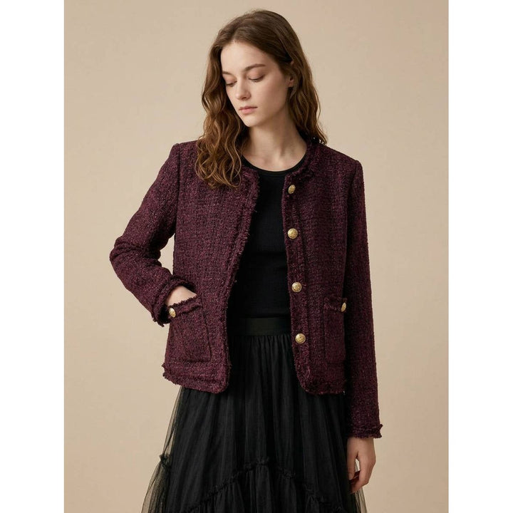 Bordeaux Tweed Jacket