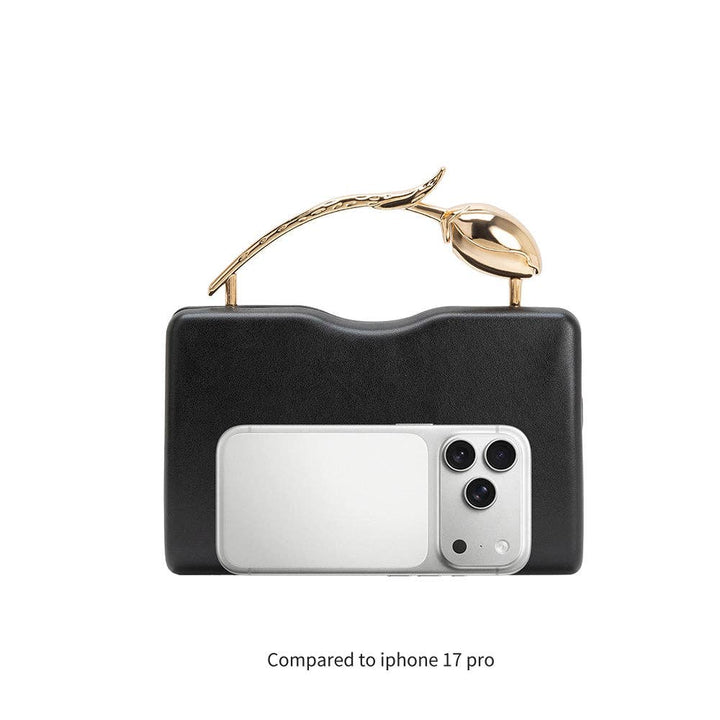 Belle Sculptural Top Bag-Black