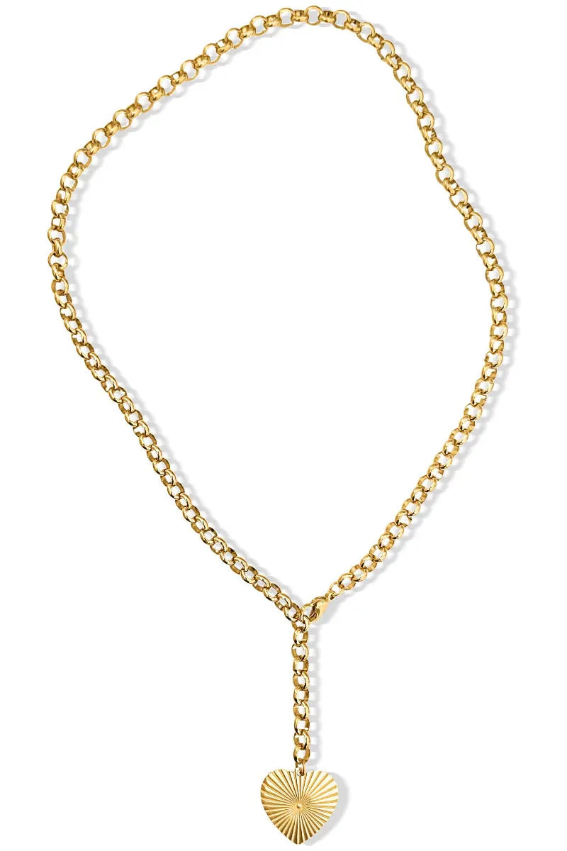 Shiloh Heart Lariat Necklace