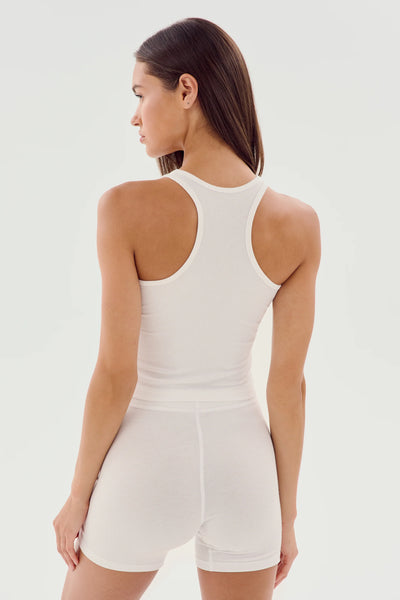 Ashby Ribbed Tank White