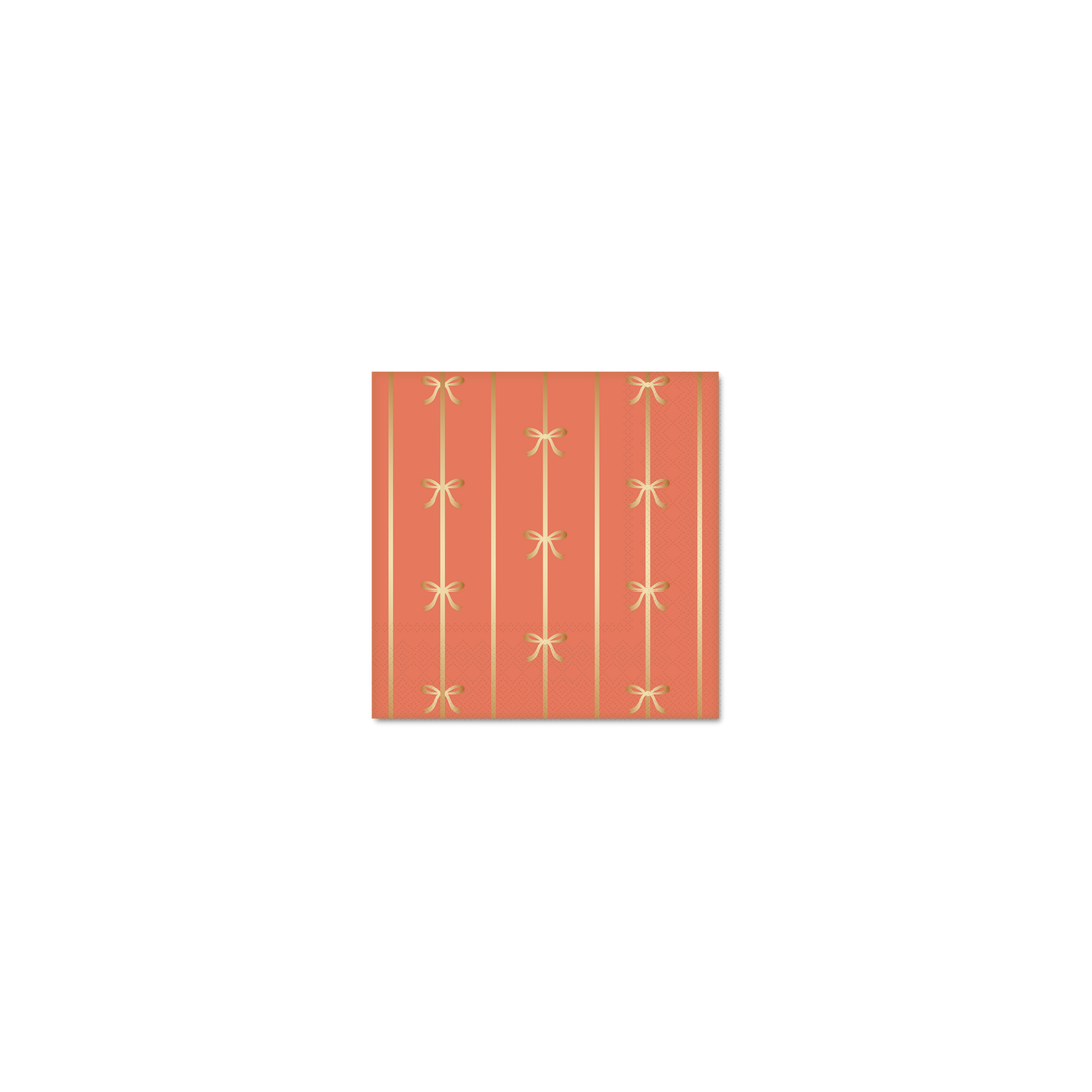 Orange Bow Small Napkins