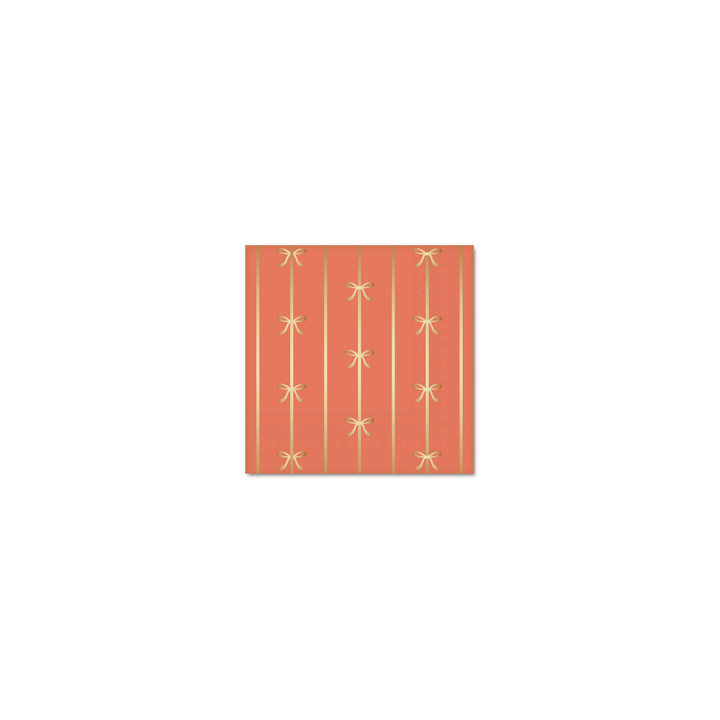 Orange Bow Small Napkins