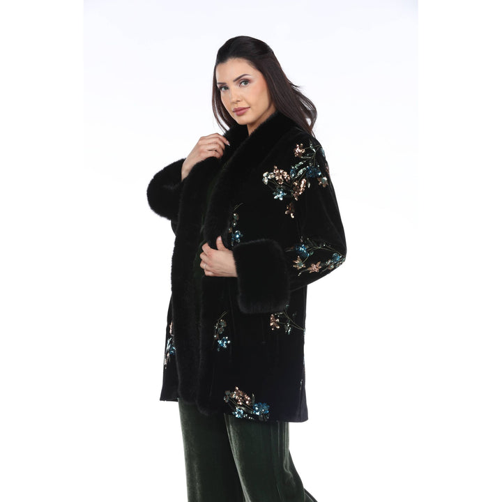 Jeweled Velvet Coat