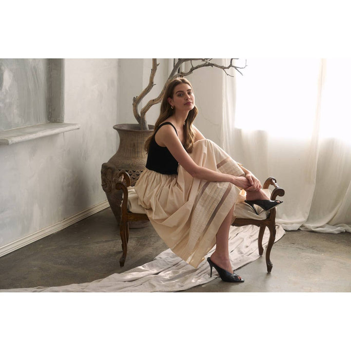 Basque Midi Dress