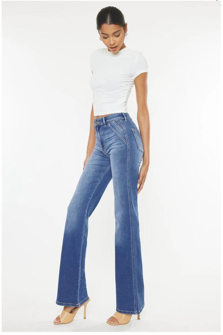 KanCan Ultra High Rise Wide Flare Jeans