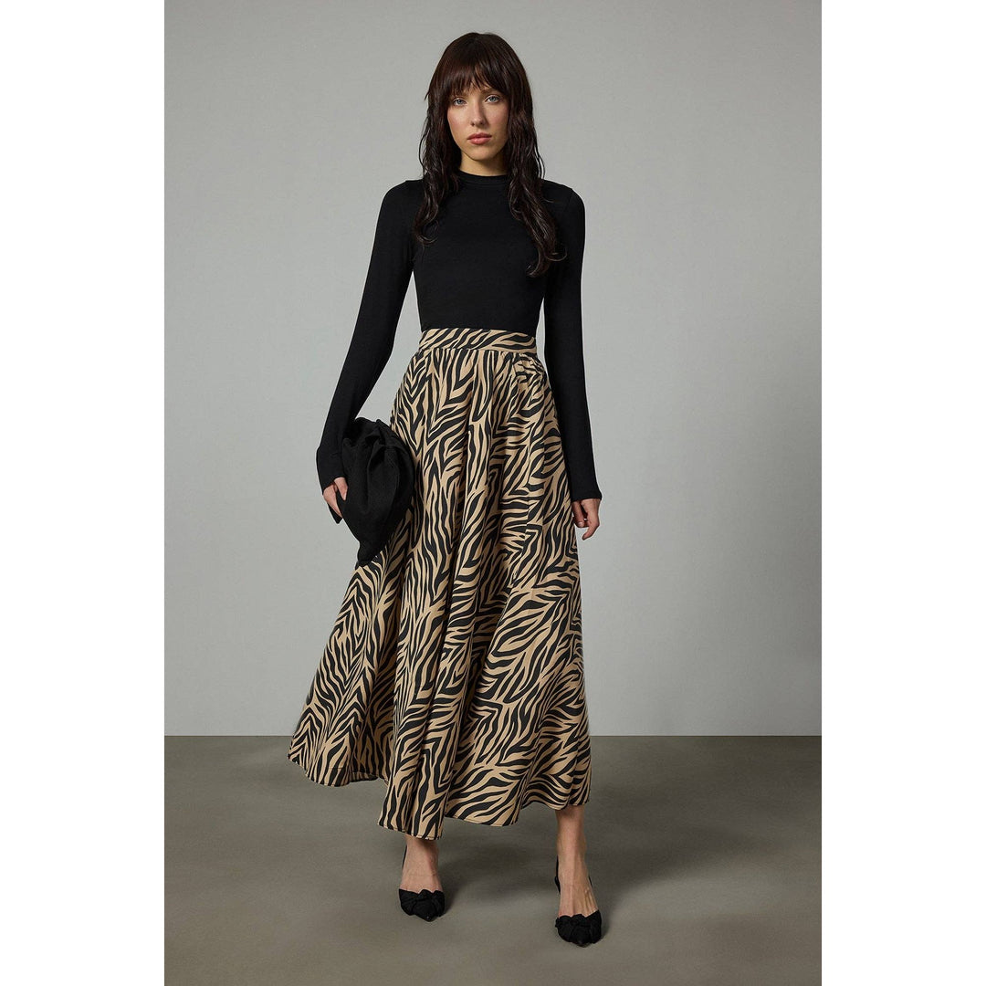 Zebra Maxi Skirt