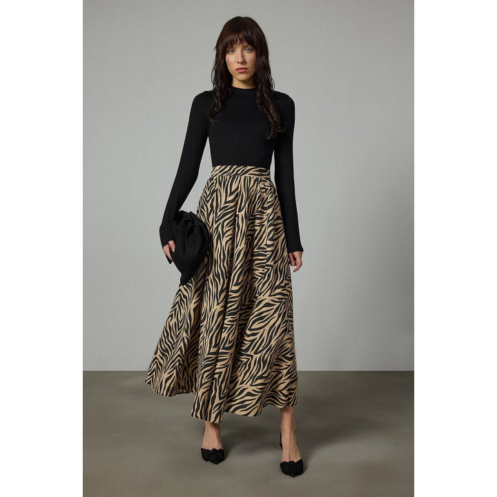 Zebra Maxi Skirt