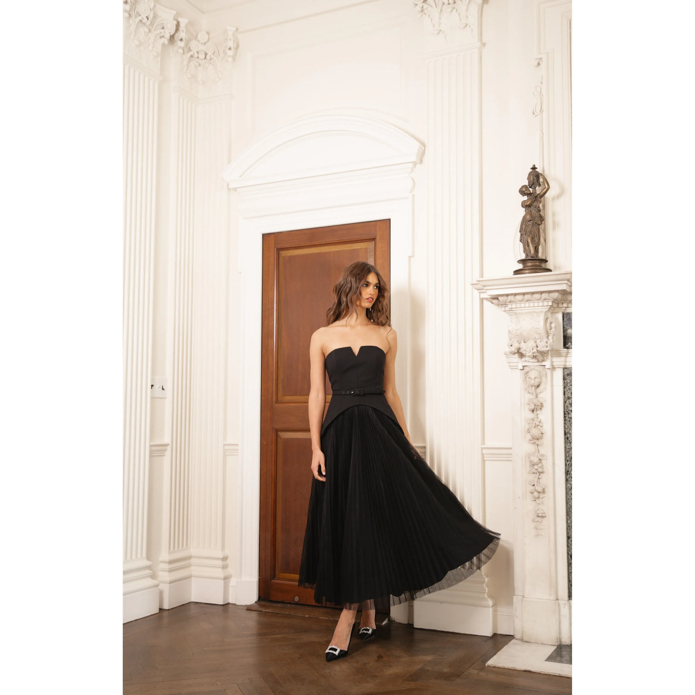 Lilibet Black Strapless Dress