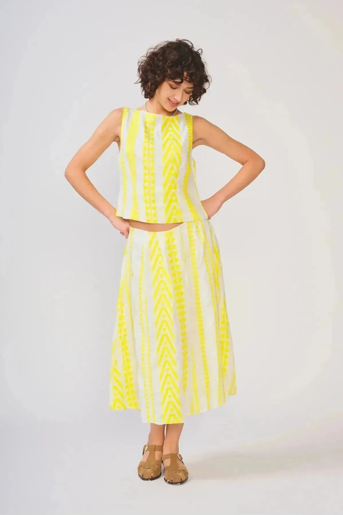 Devyn Sleevless Top Neon Yellow