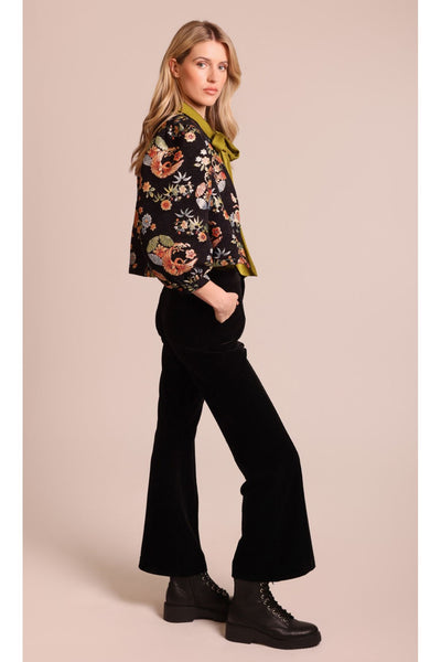 Metallic Print Shrug Jacket
