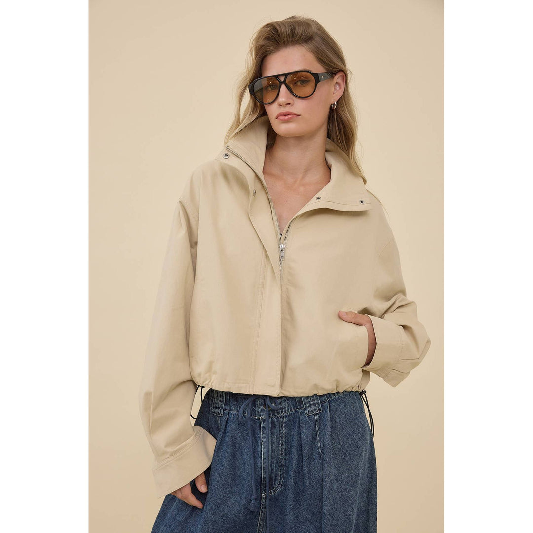 Drawstring Track Jacket