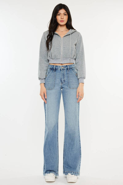 Kan Can High Rise Wide Flare Jeans