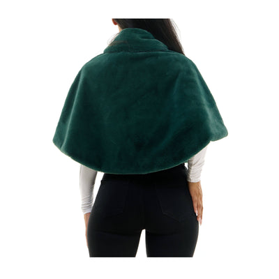 Emerald Luxe Faux Fur cape