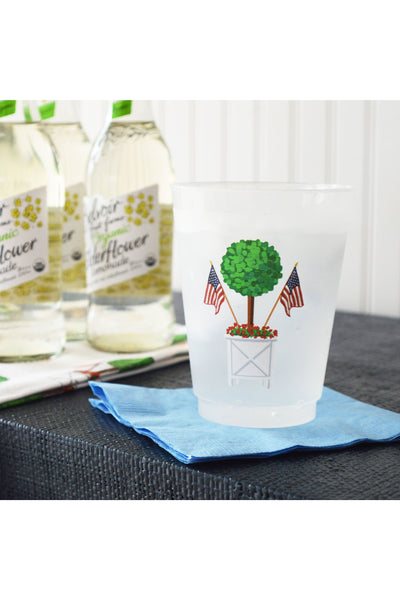 Patriotic Topiary Frost Free Cups