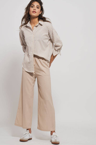Urban Daizy - Striped Shirt: Light PINK