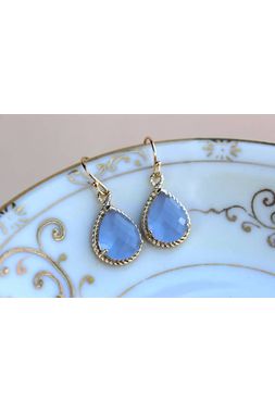 Laalee Jewelry - Periwinkle Earrings Gold Lavender