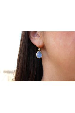 Laalee Jewelry - Periwinkle Earrings Gold Lavender