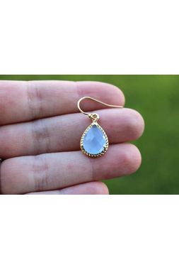 Laalee Jewelry - Periwinkle Earrings Gold Lavender