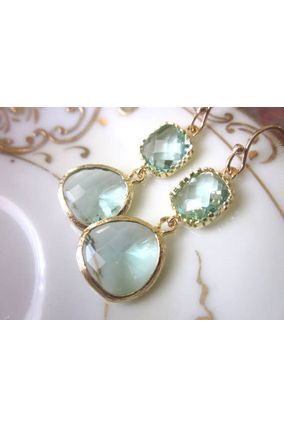 Laalee Jewelry - Green Prasiolite Earrings Gold