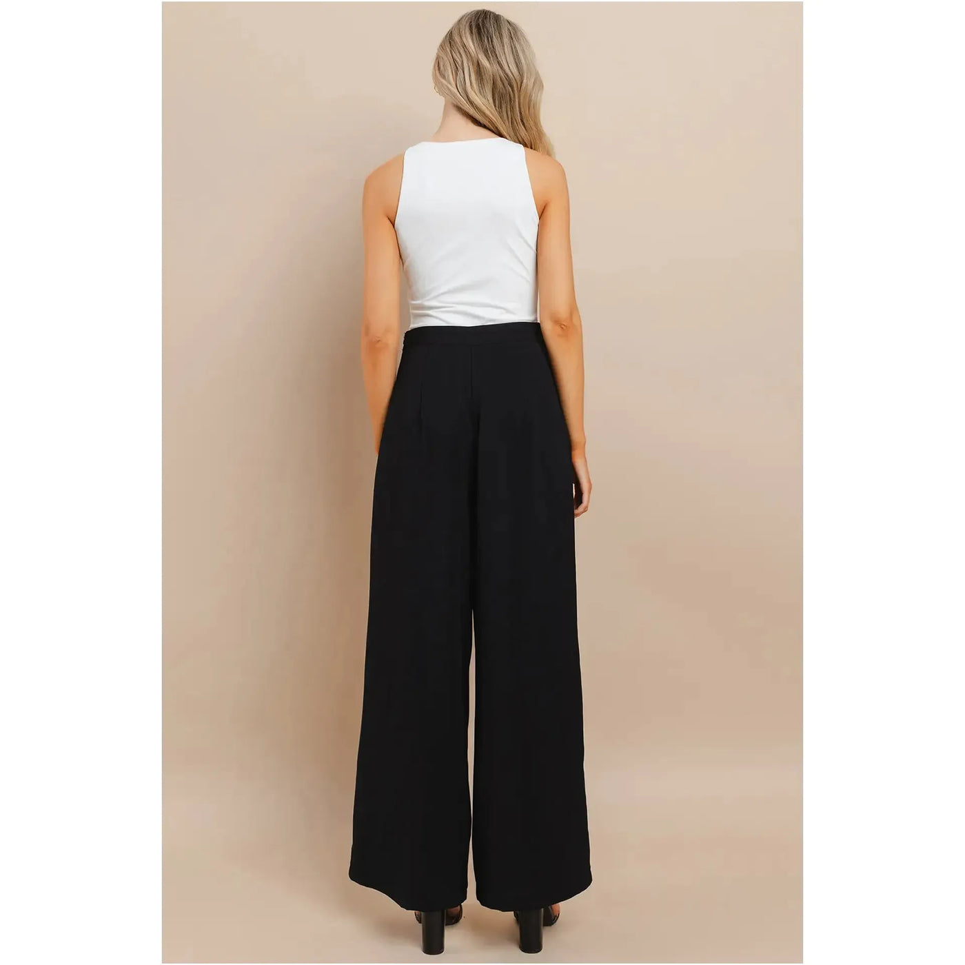 Wide Leg Pants - Black