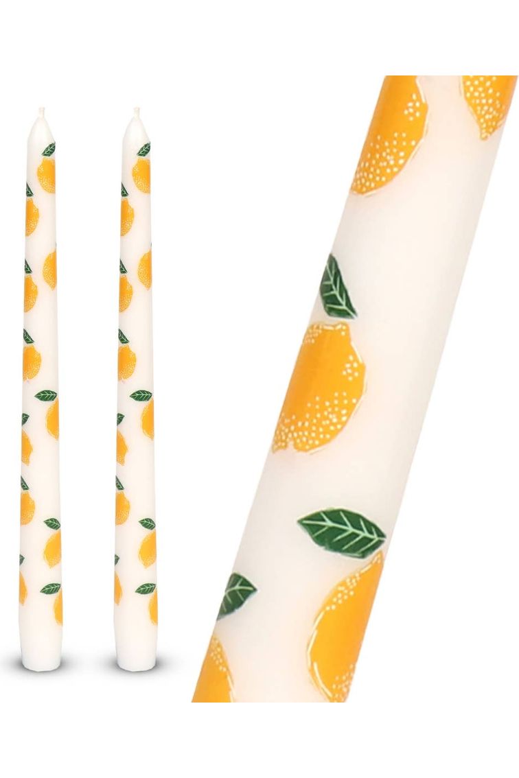 Lemon Taper Dinner Candles | 2 Pack