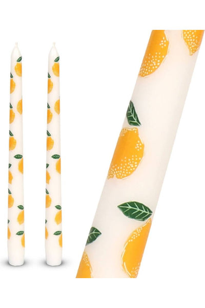 Lemon Taper Dinner Candles | 2 Pack