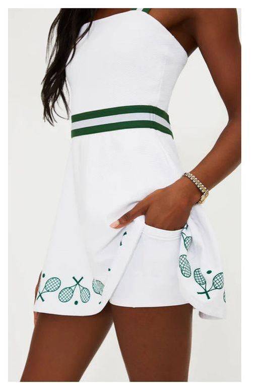 Beach Riot Miriam Dress Racquet White