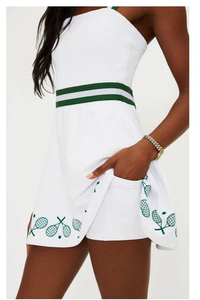 Beach Riot Miriam Dress Racquet White