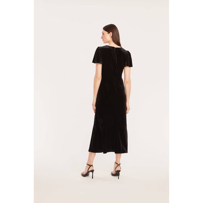 Short Sleeve Velvet Dress