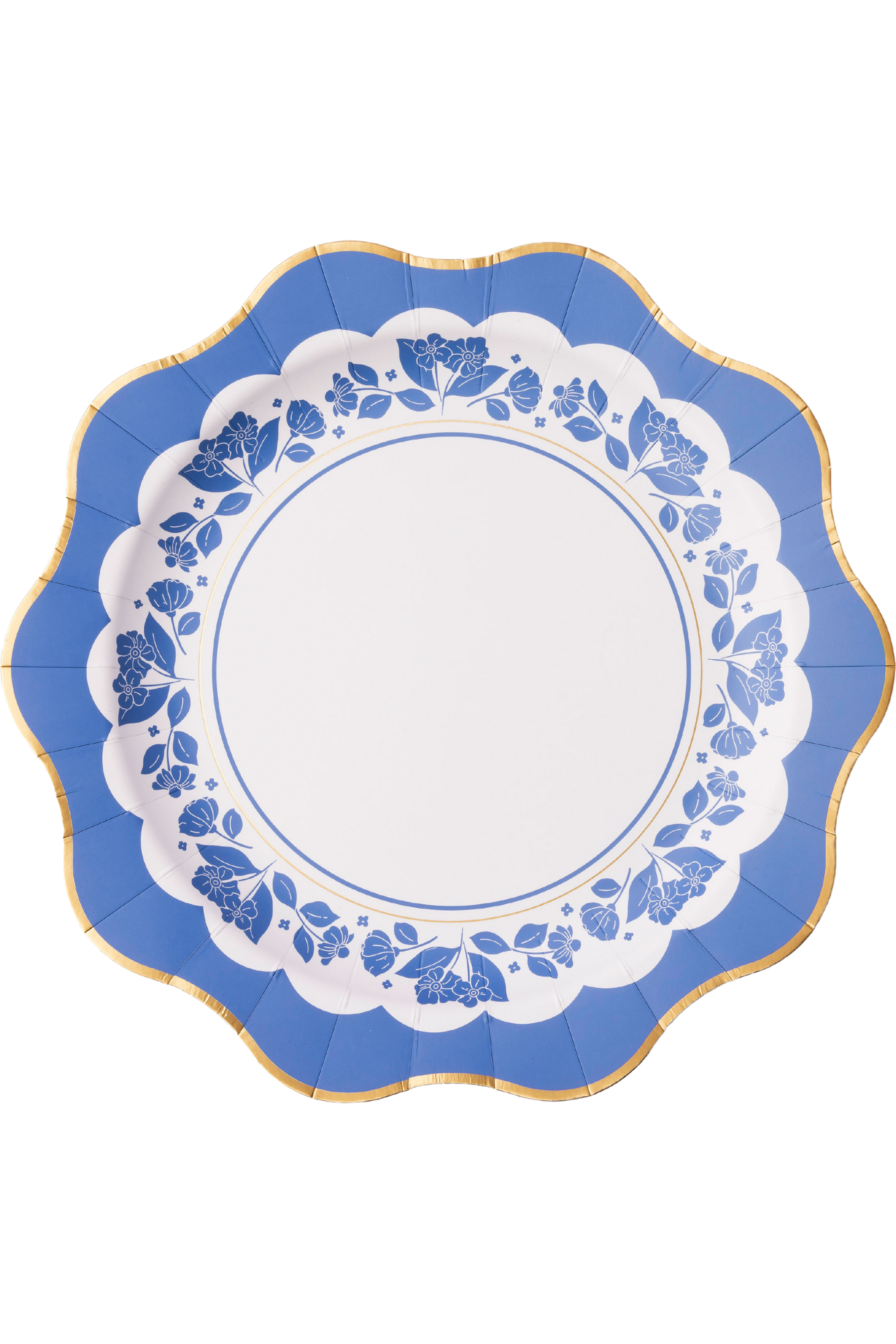 Bonjour Fête - BELLE BLUE ELEGANT FLORAL DINNER PLATES