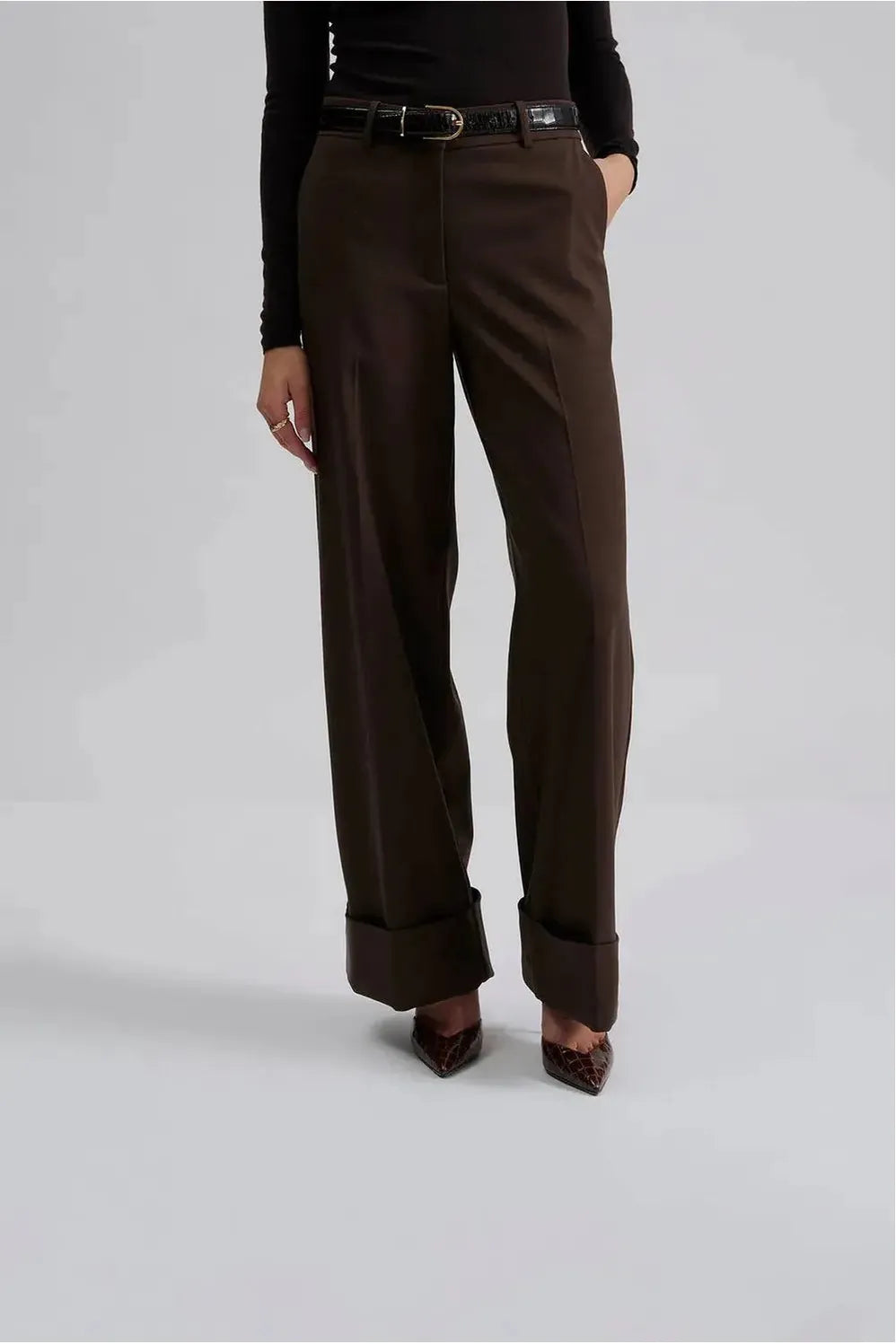 Jordyn Mid High Rise Wide Pants