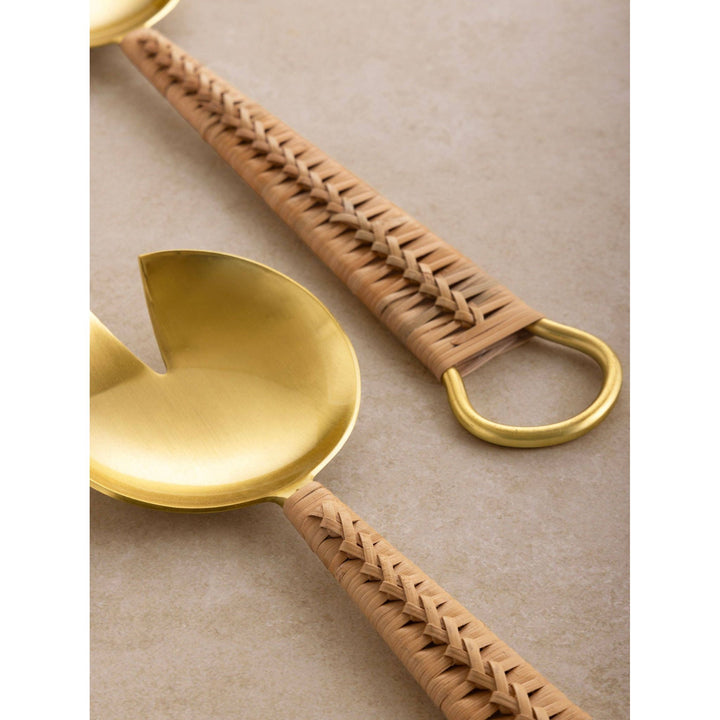 Helsinki Rattan Salad Servers