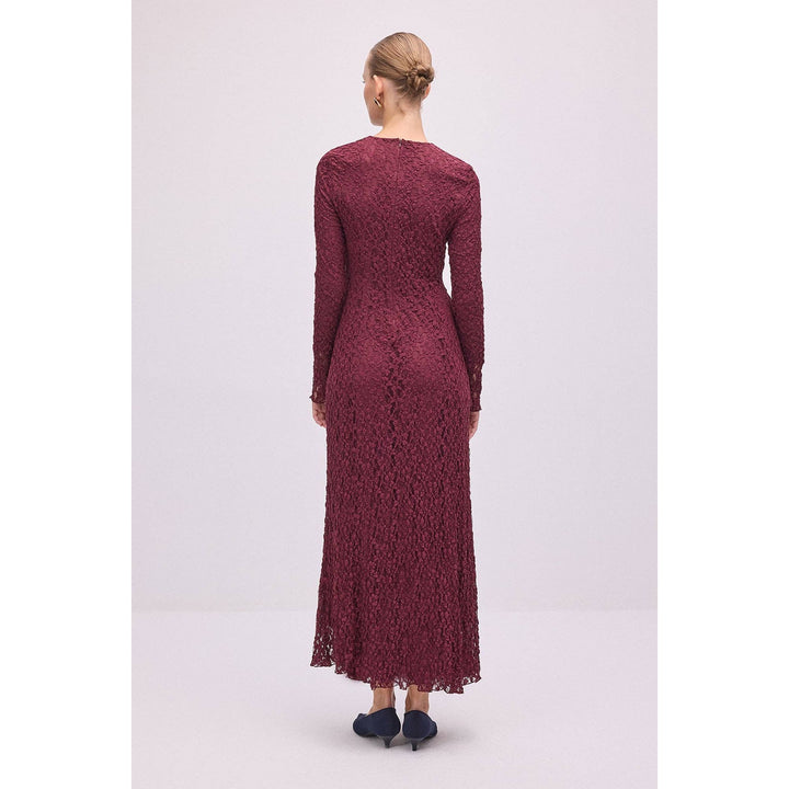 Merlot Lace Maxi Dress