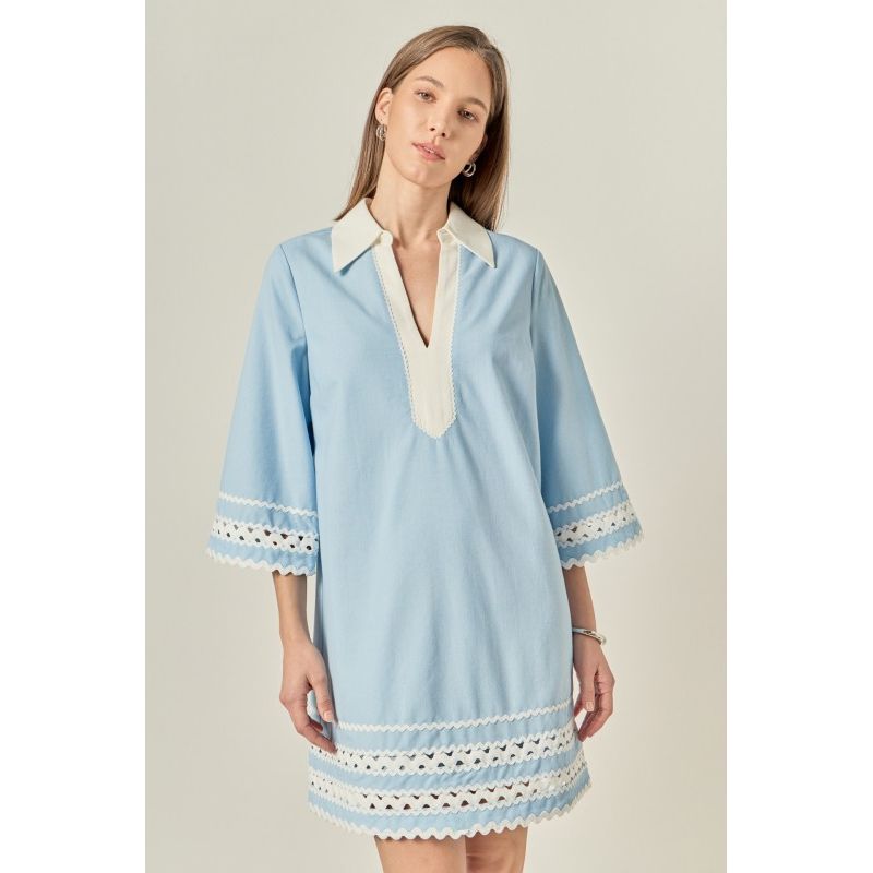 ric rac mini dress Ric Rac Tunic Mini Dress – The Pearl Pagoda