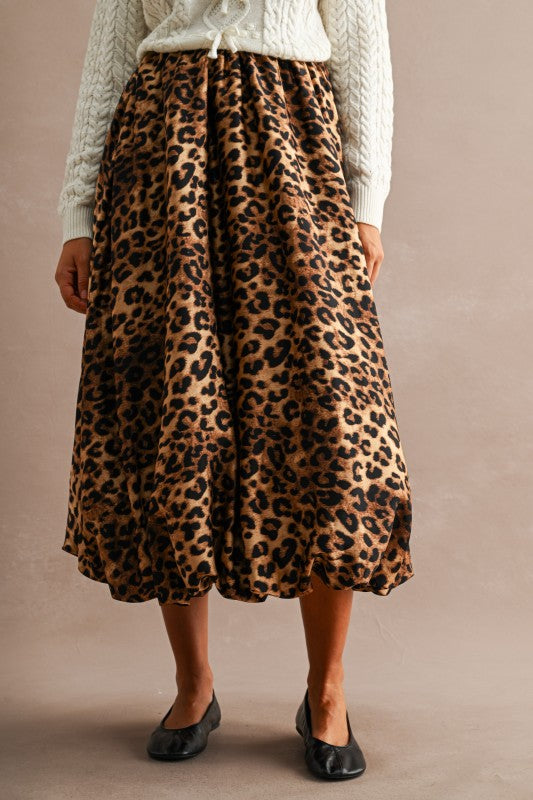 Leopard Bubble Skirt