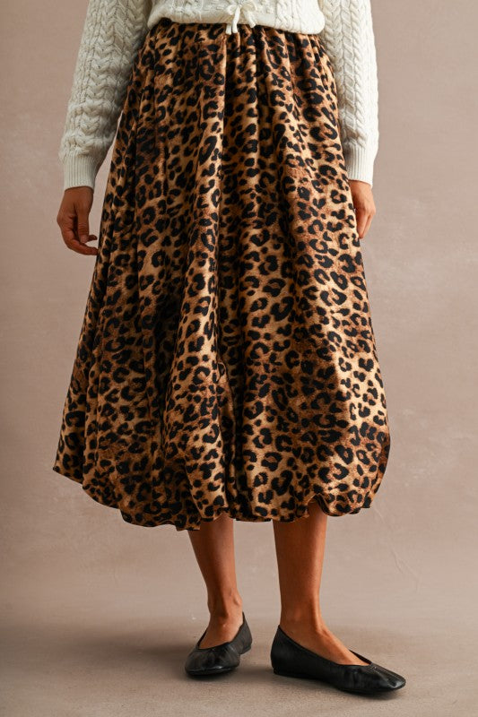 Leopard Bubble Skirt