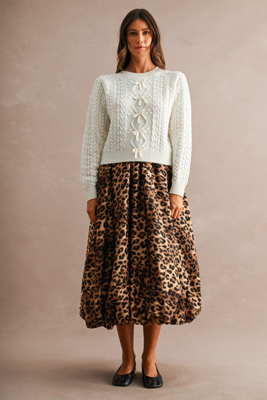 Leopard Bubble Skirt
