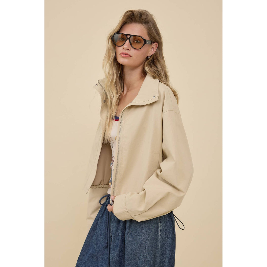 Drawstring Track Jacket