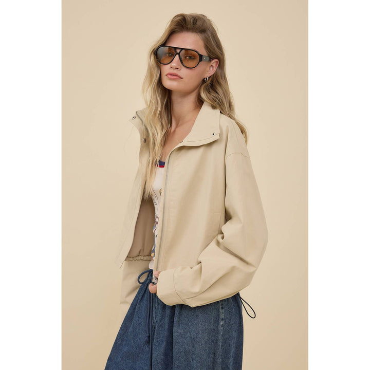 Drawstring Track Jacket