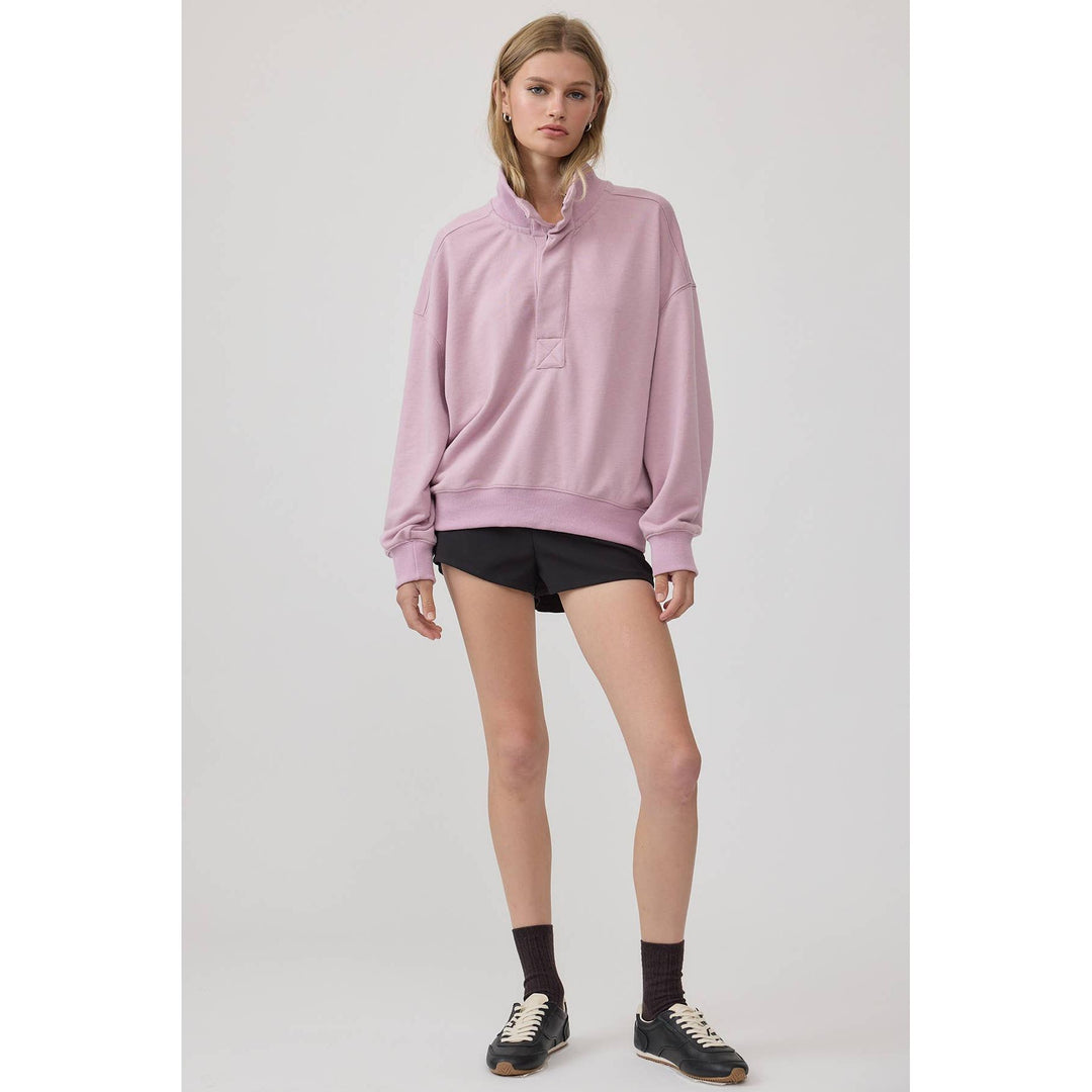 Half-Zip Mock Neck Pullover