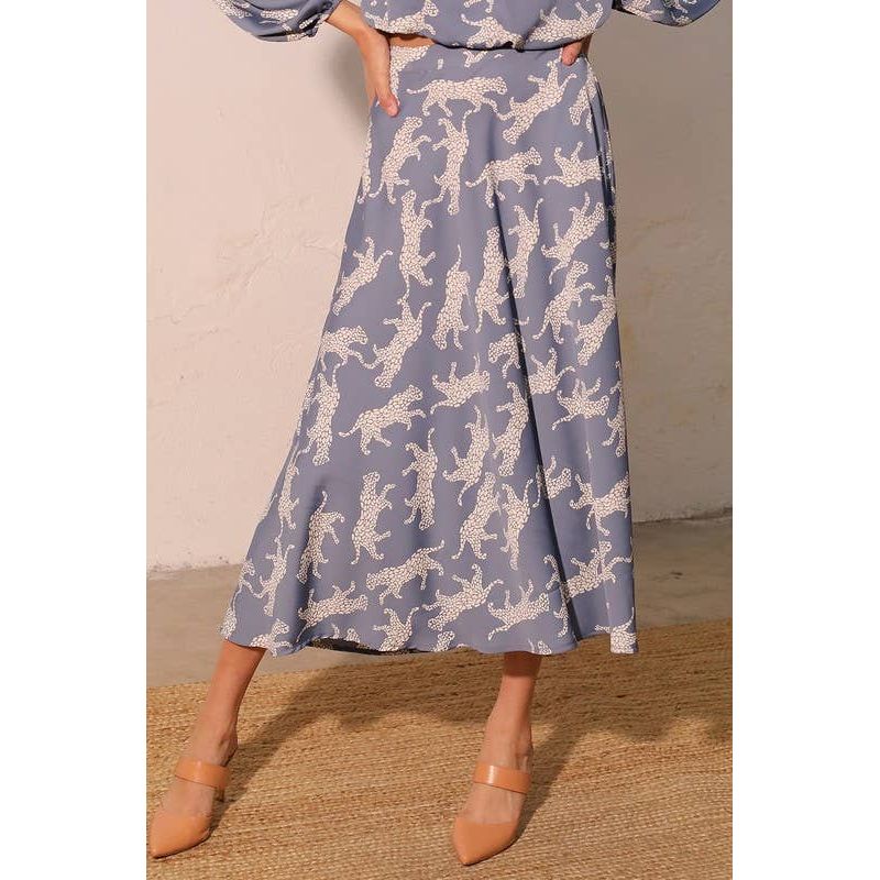 Wild Animal Midi Skirt
