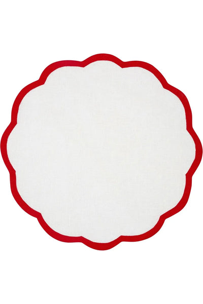 Valentina Round Placemat-Red