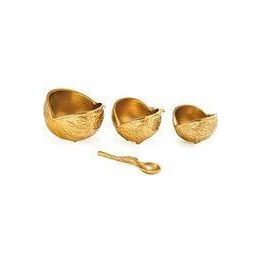 Brass Chestnut Decorative Bowls - Set of 3