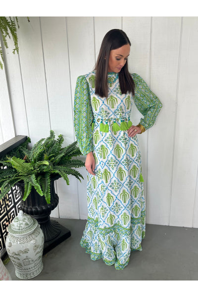Ash & Eden Green and Blue Maxi