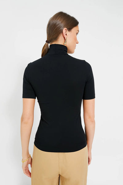 Elliott Lauren Mock Neck Short Sleeve Top