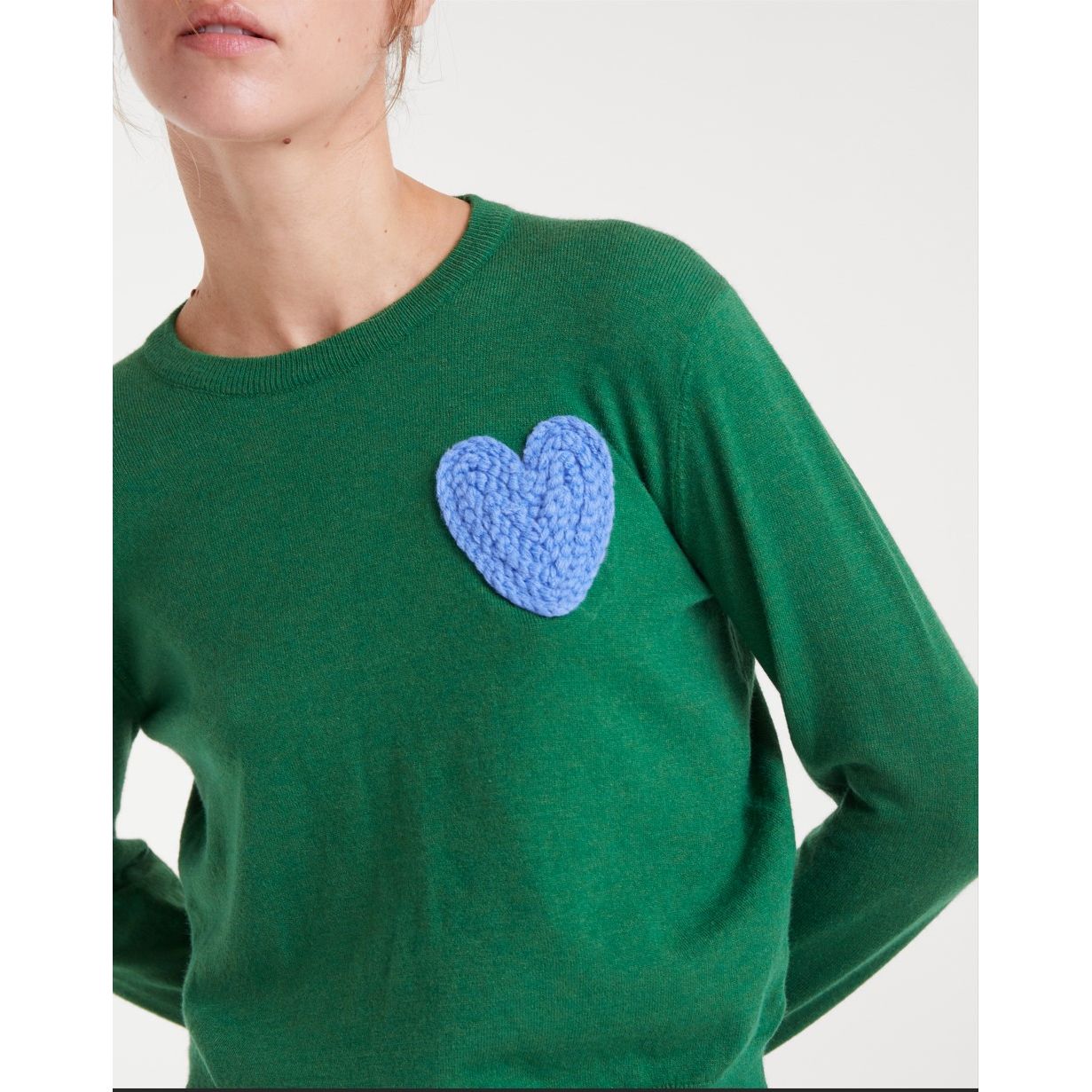 Green Heart Sweater