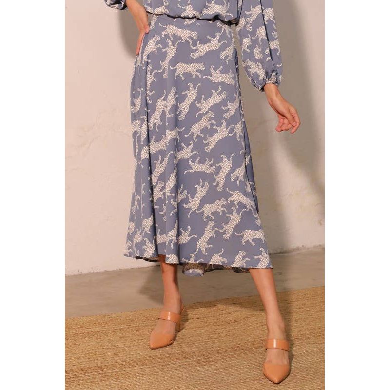 Wild Animal Midi Skirt