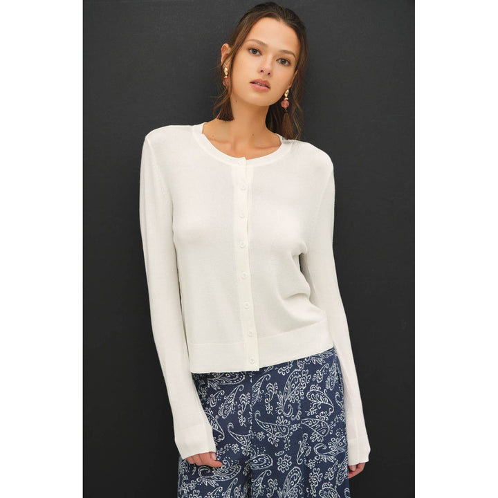 Essential Cardigan-Ivory